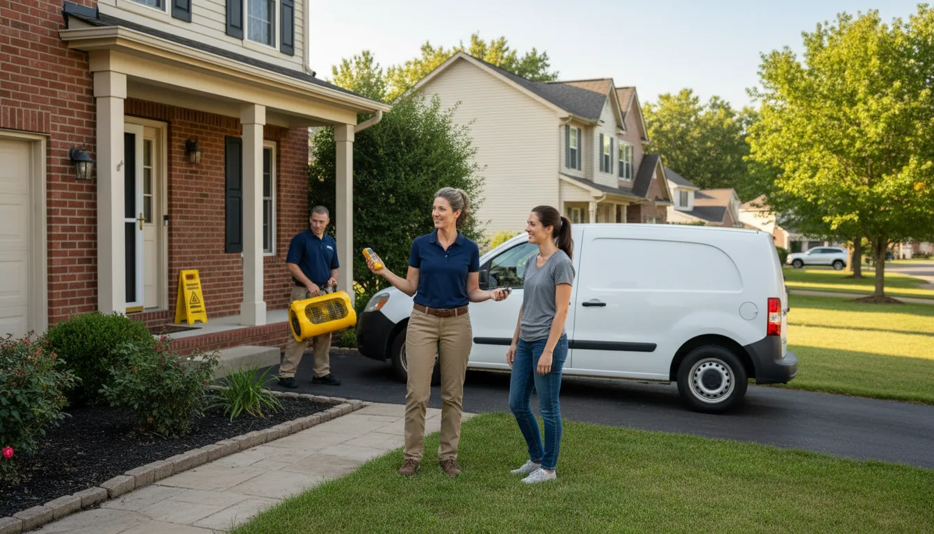 Residential water damage restoration in Atwood, IL